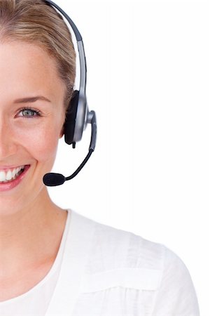 simsearch:400-03912315,k - Close-up of a customer service agent looking at the camera Photographie de stock - Aubaine LD & Abonnement, Code: 400-04184308