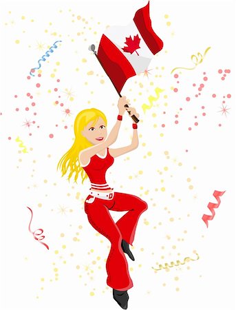 simsearch:400-04355908,k - Canada Soccer Fan with flag. Editable Vector Illustration Foto de stock - Royalty-Free Super Valor e Assinatura, Número: 400-04184613