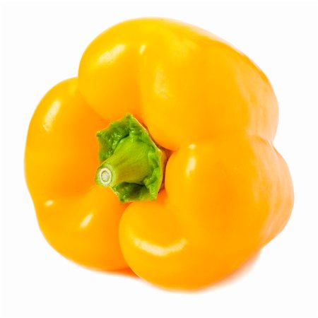 simsearch:400-04185368,k - Fresh yellow pepper isolated on white background Foto de stock - Royalty-Free Super Valor e Assinatura, Número: 400-04184967