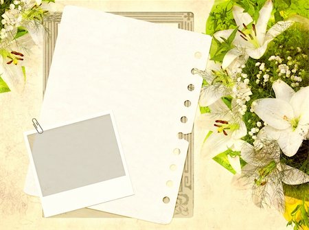 simsearch:400-05290756,k - Vintage grunge background with lilys Stock Photo - Budget Royalty-Free & Subscription, Code: 400-04185162