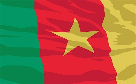 simsearch:400-04689380,k - Vector flag of Cameroon Fotografie stock - Microstock e Abbonamento, Codice: 400-04185423