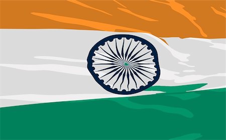 simsearch:400-07407172,k - Vector flag of India Photographie de stock - Aubaine LD & Abonnement, Code: 400-04185444