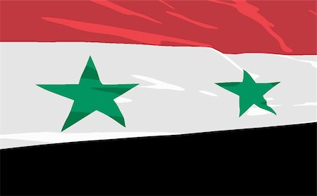 simsearch:400-07407172,k - Vector flag of Syria Photographie de stock - Aubaine LD & Abonnement, Code: 400-04185482