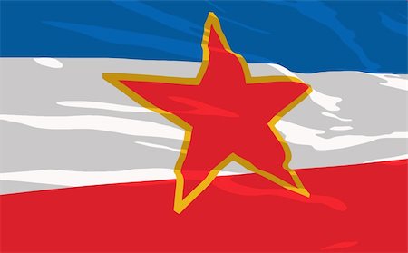 simsearch:400-07407172,k - Vector flag of Yugoslavie Photographie de stock - Aubaine LD & Abonnement, Code: 400-04185492