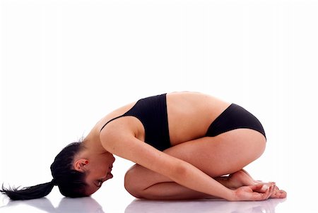 young yoga female doing yogatic exericise Stock Photo - Budget Royalty-Free & Subscription, Code: 400-04185535