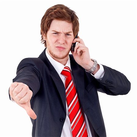 simsearch:400-09030070,k - Businessman with bad news on his cell phone disapproving Stock Photo - Budget Royalty-Free & Subscription, Code: 400-04185557