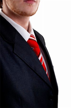 simsearch:400-03926780,k - Detail of a Business man Suit over white background Stockbilder - Microstock & Abonnement, Bildnummer: 400-04185605