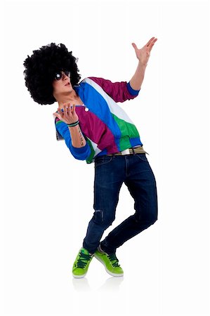 young funky man welcoming everybody to the party Stock Photo - Budget Royalty-Free & Subscription, Code: 400-04185607