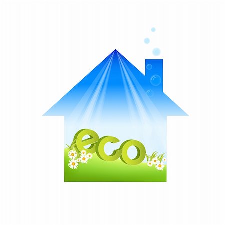 simsearch:400-04667131,k - green  house isolated in white background Stockbilder - Microstock & Abonnement, Bildnummer: 400-04186049