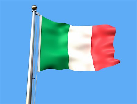simsearch:400-04186091,k - flag of italy on blue background with visible fabric texture - rendering Stock Photo - Budget Royalty-Free & Subscription, Code: 400-04186095