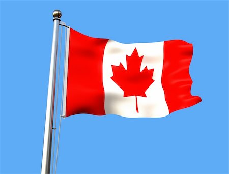 simsearch:400-04186091,k - flag of canada on blue background with visible fabric texture - rendering Stock Photo - Budget Royalty-Free & Subscription, Code: 400-04186092