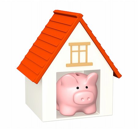 simsearch:400-04526804,k - Conceptual image - bank account for buying a house Stockbilder - Microstock & Abonnement, Bildnummer: 400-04186106