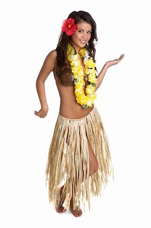 Beautiful hawaiian hula dancer Photographie de stock - Aubaine LD & Abonnement, Code: 400-04186504
