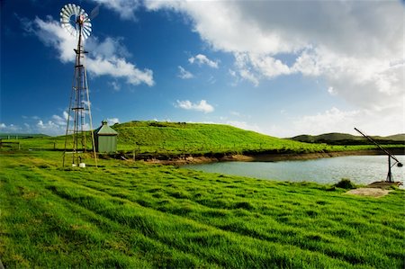 phillip island - Windmill on a farm in Victoria, Australia Photographie de stock - Aubaine LD & Abonnement, Code: 400-04186613