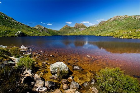 simsearch:400-04493526,k - Beautiful lake at Cradle Mountain Stock Photo - Budget Royalty-Free & Subscription, Code: 400-04186655