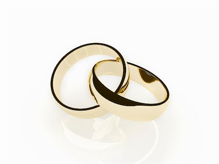 simsearch:400-04070018,k - two 3d gold wedding rings Stockbilder - Microstock & Abonnement, Bildnummer: 400-04186681
