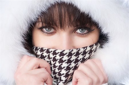 simsearch:400-06517383,k - beautiful happy woman in winter clothes. Close - up . Fotografie stock - Microstock e Abbonamento, Codice: 400-04186809