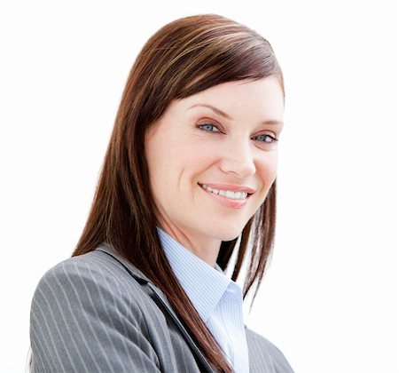simsearch:400-04187842,k - Nice businesswoman looking at the camera against a white background Stock Photo - Budget Royalty-Free & Subscription, Code: 400-04187855
