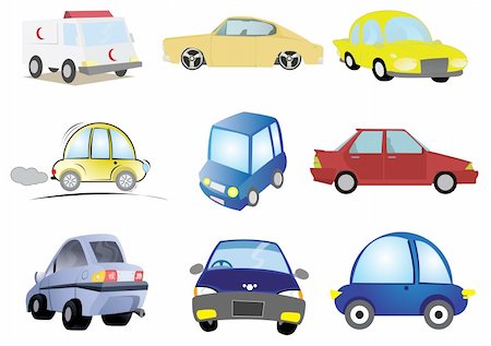 Assorted Car of Transportation Illustration in Vector Stock Photo - Budget Royalty-Free & Subscription, Code: 400-04188615