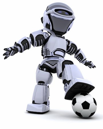 3D render of a robot playing soccer Foto de stock - Super Valor sin royalties y Suscripción, Código: 400-04189093