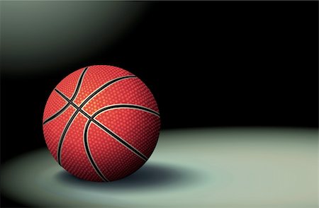 simsearch:858-03049840,k - Illustration vectorielle de basket-ball détaillée avec des ombres sur le fond sombre Photographie de stock - Aubaine LD & Abonnement, Code: 400-04189151