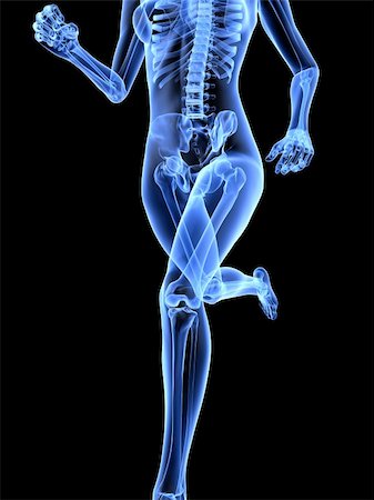 3d rendered x-ray illustration of a running woman Stock Photo - Budget Royalty-Free & Subscription, Code: 400-04189719
