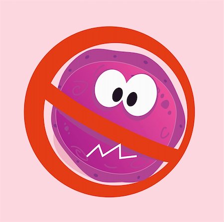 simsearch:400-04626468,k - Stop virus warning sign. Vector illustration of aids virus in red alert circle isolated on pink background. Stockbilder - Microstock & Abonnement, Bildnummer: 400-04189737