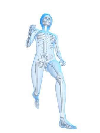 simsearch:400-04103615,k - 3d rendered illustration of a running  female skeleton Foto de stock - Super Valor sin royalties y Suscripción, Código: 400-04189835