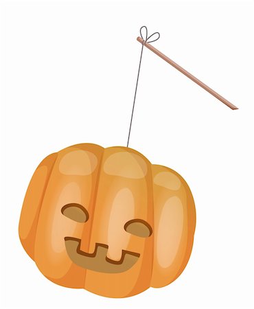 simsearch:400-05270213,k - Halloween pumpkin with rope  on white background Foto de stock - Royalty-Free Super Valor e Assinatura, Número: 400-04180417