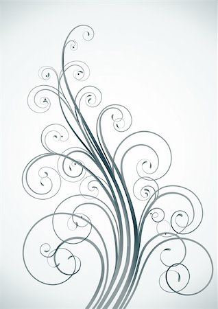 simsearch:400-04624081,k - Vector illustration of swirling flourishes decorative Floral Background Fotografie stock - Microstock e Abbonamento, Codice: 400-04180826