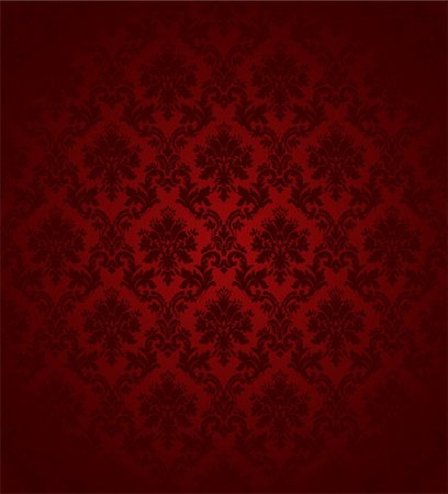 damask vector - Seamless wallpaper pattern.  Colors are easily edited. Stock Photo - Budget Royalty-Free & Subscription, Code: 400-04180888