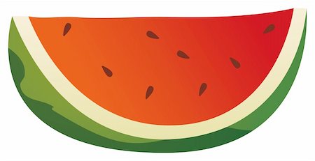 simsearch:400-06880740,k - Watermelon isolated on white background Foto de stock - Super Valor sin royalties y Suscripción, Código: 400-04180946