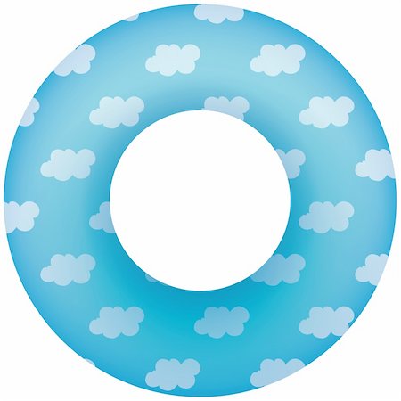 simsearch:400-08250893,k - blue Life Buoy with  isolated in a  white background. Stockbilder - Microstock & Abonnement, Bildnummer: 400-04180956