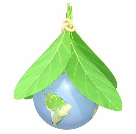 fresh world leaf - Conceptual image - protection of an environment Stock Photo - Budget Royalty-Free & Subscription, Code: 400-04180987