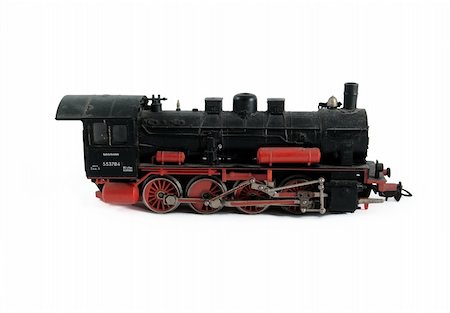 A  German vintage train on white background Stock Photo - Budget Royalty-Free & Subscription, Code: 400-04181569