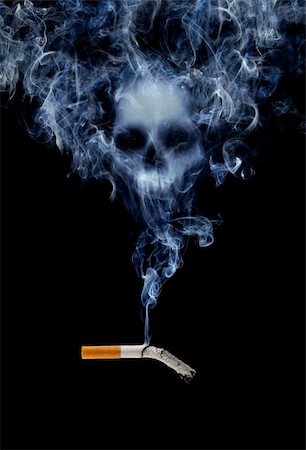 Cigarette with deadly smoke Photographie de stock - Aubaine LD & Abonnement, Code: 400-04181598