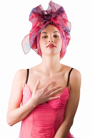 simsearch:400-04047038,k - beautiful woman in pink lingerie with a colored headscarf looking like a brasilian girl Fotografie stock - Microstock e Abbonamento, Codice: 400-04181798
