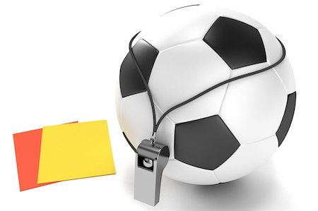 simsearch:400-05358699,k - High quality render of soccer ball, whistle and cards Photographie de stock - Aubaine LD & Abonnement, Code: 400-04181877