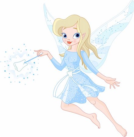 A tooth fairy with a magic wand Stock Photo - Budget Royalty-Free & Subscription, Code: 400-04182095