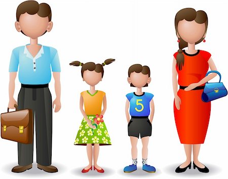 simsearch:400-04654326,k - icons of family members, mother, father, son and daughter. Stock Photo - Budget Royalty-Free & Subscription, Code: 400-04182227