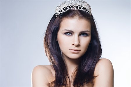 beautiful princess with diamond crown Stock Photo - Budget Royalty-Free & Subscription, Code: 400-04182524