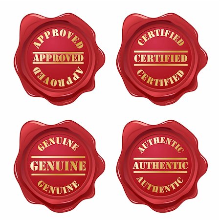 embossed seal - Wax seal collection.  Please check my portfolio for more wax seal illustrations. Stock Photo - Budget Royalty-Free & Subscription, Code: 400-04183241