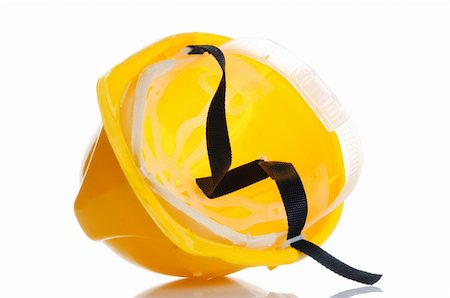 simsearch:400-04909076,k - Hard hat isolated over white Photographie de stock - Aubaine LD & Abonnement, Code: 400-04183416