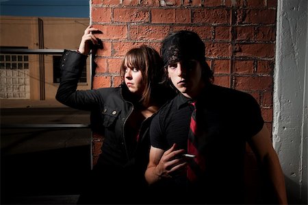 Sketchy Couple in a Brick Warehouse Near Window Stock Photo - Budget Royalty-Free & Subscription, Code: 400-04194275