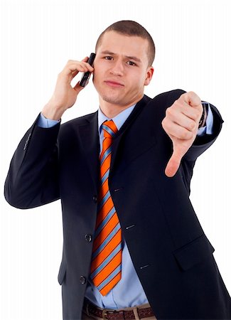 simsearch:400-09030070,k - Businessman with bad news on his cell phone disapproving Stock Photo - Budget Royalty-Free & Subscription, Code: 400-04194429