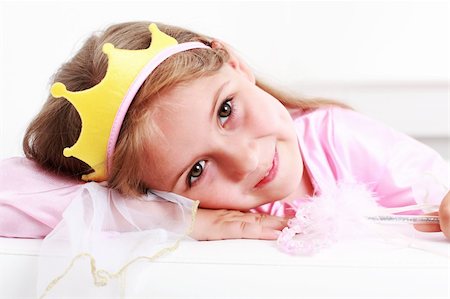 Beautiful small girl dressed as princess Stock Photo - Budget Royalty-Free & Subscription, Code: 400-04194605