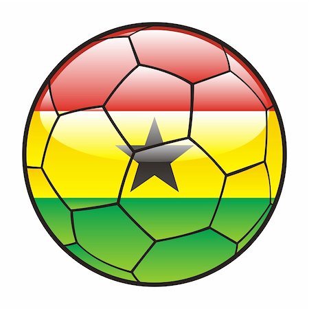 simsearch:400-07290547,k - fully editable illustration flag of Ghana on soccer ball Stockbilder - Microstock & Abonnement, Bildnummer: 400-04194733