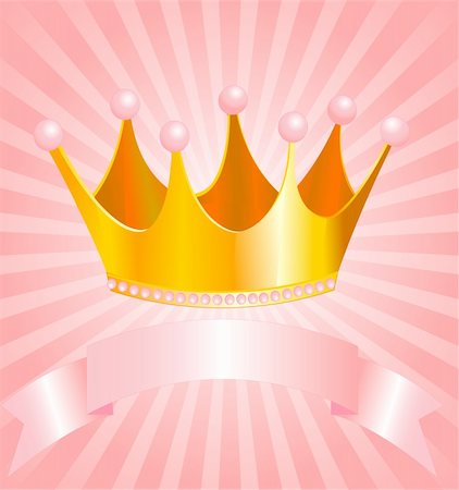 royal crown and elements - Beautiful background with crown for true princess Stock Photo - Budget Royalty-Free & Subscription, Code: 400-04194795