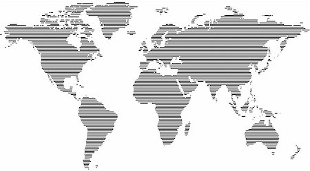 Striped World Map - background illustration, vector Photographie de stock - Aubaine LD & Abonnement, Code: 400-04194905