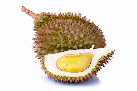 King of fruits, durian isolated on white Stock Photo - Budget Royalty-Free & Subscription, Code: 400-04196060